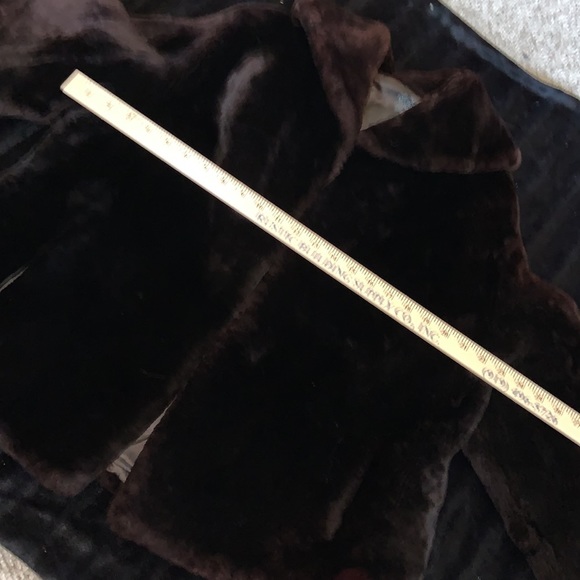 Mouton coat, three-quarter sleeve vintage luxury, one size custom classic - Picture 8 of 14